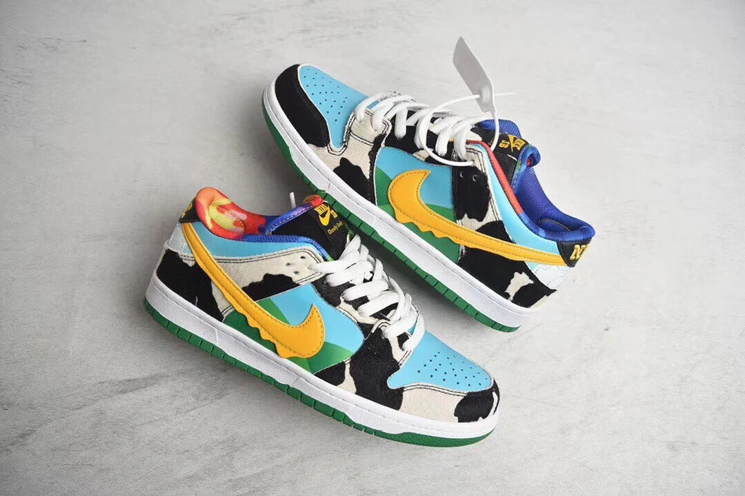 Black Blue Cream Low Top Sneakers Men Retro Casual Skate Shoes